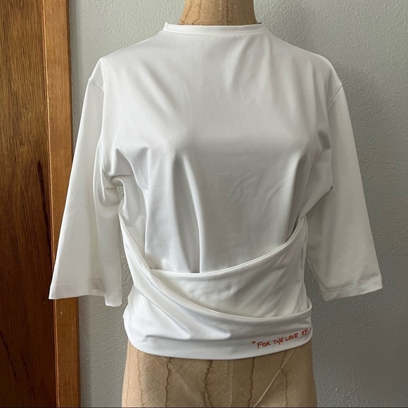 PUMA sz M Central Saint Martins White Wrap Top w/ Orange Strap - Picture 1 of 11